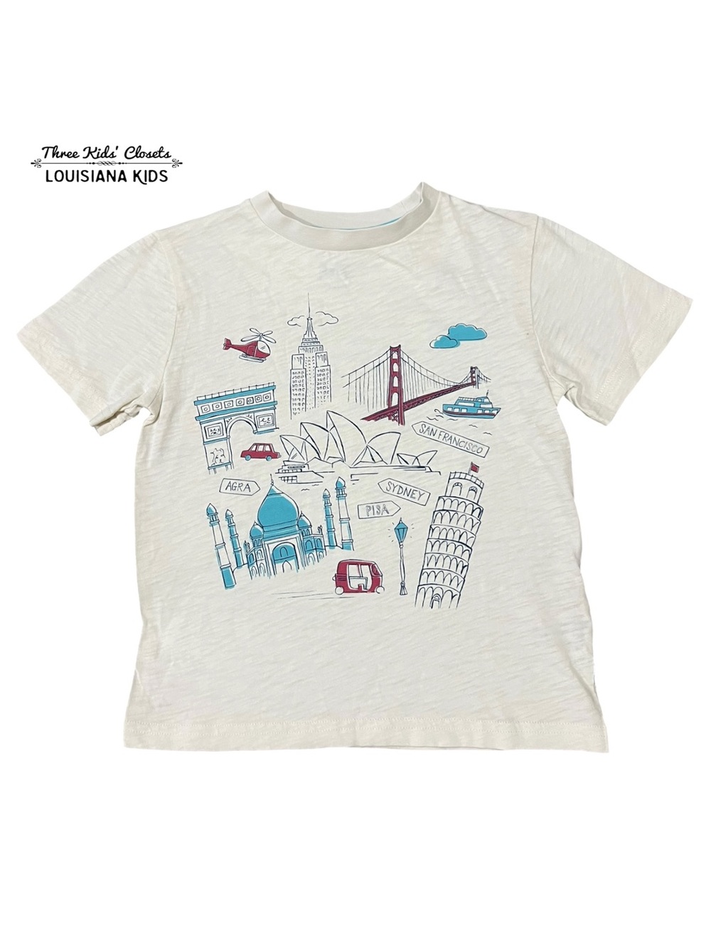 Kite 5Y Organic Cotton World Traveller Landmarks Tee Shirt